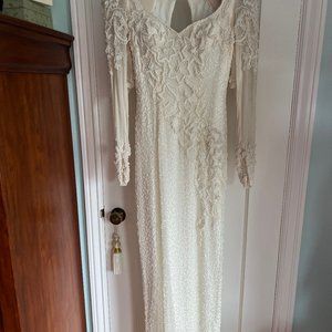Beaded Wedding Gown, size 4
